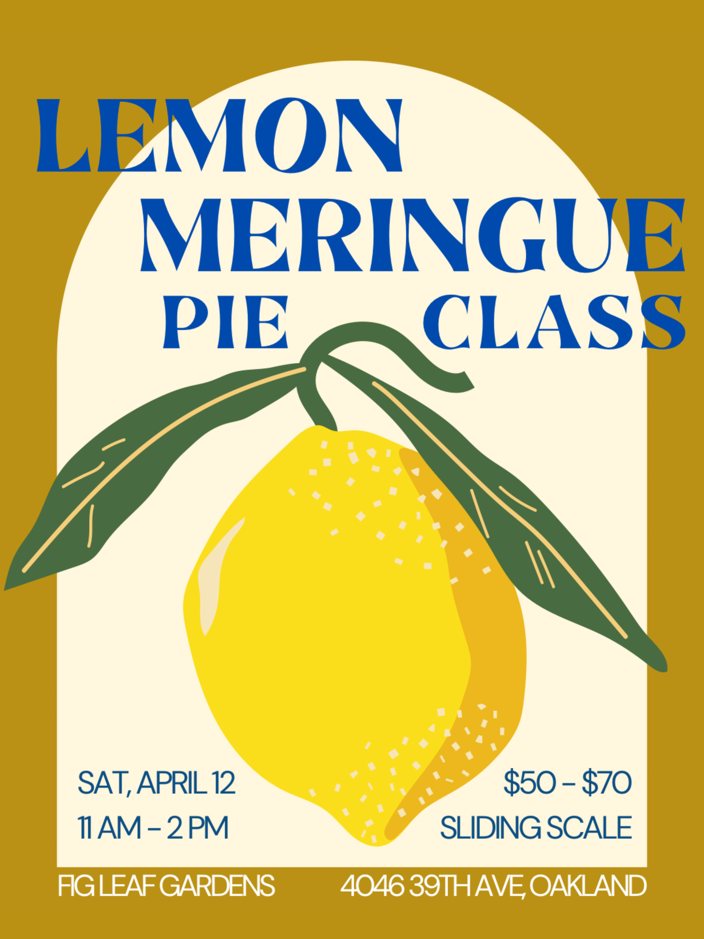 Lemon Meringue Pie Class 4/12