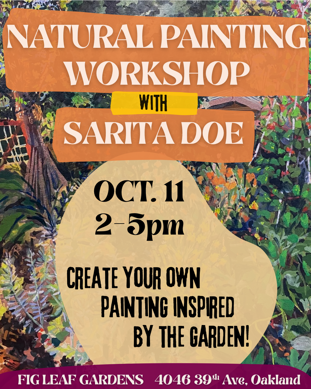 Natural Painting Workshop with Sarita Doe